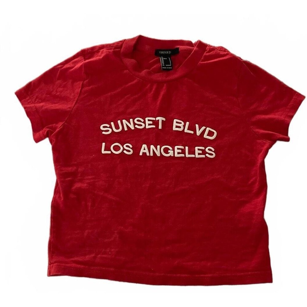 Forever 21 Red Crop Top Women-Small